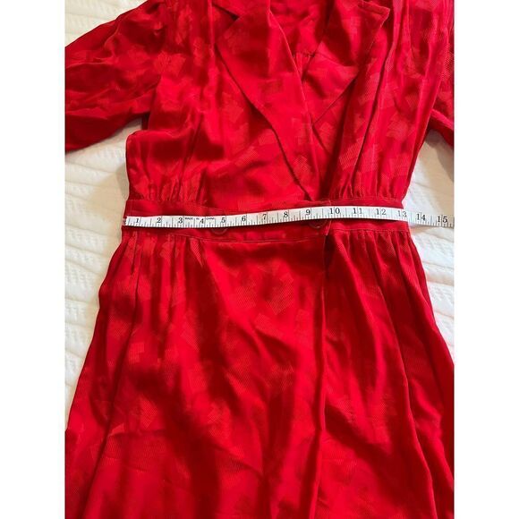Vintage Liz Claiborne 100% silk red dress size 4 - Picture 9 of 10